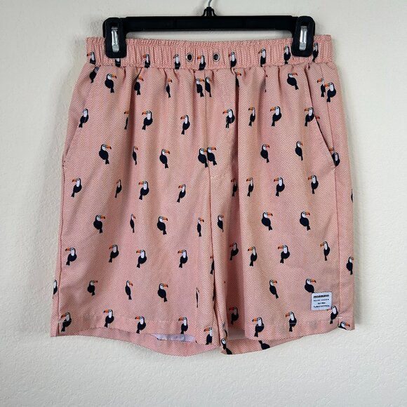 Mosmann Australia Board Shorts Mens Medium Swim Trunks Orange Toucan M - Picture 1 of 8